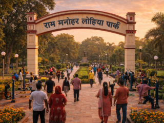 golden hour at ram manohar lohia park