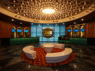 modern elegance at devgn cinex lobby