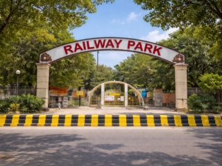 railway park entrance in hapur
