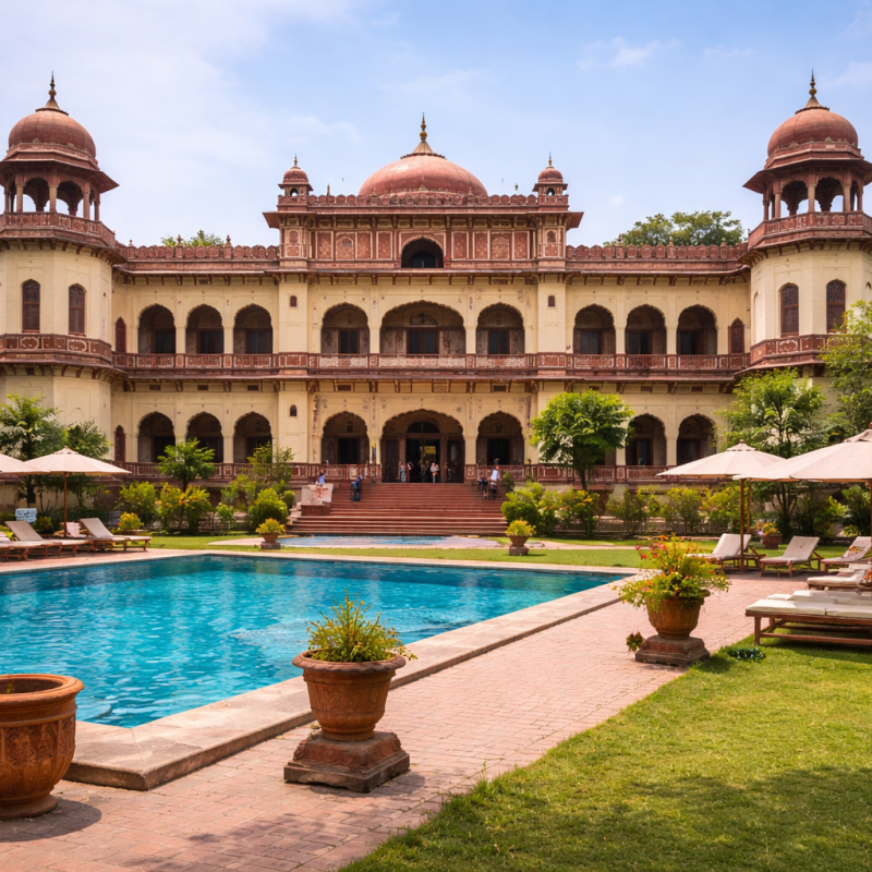 kuchesar fort and poolside elegance